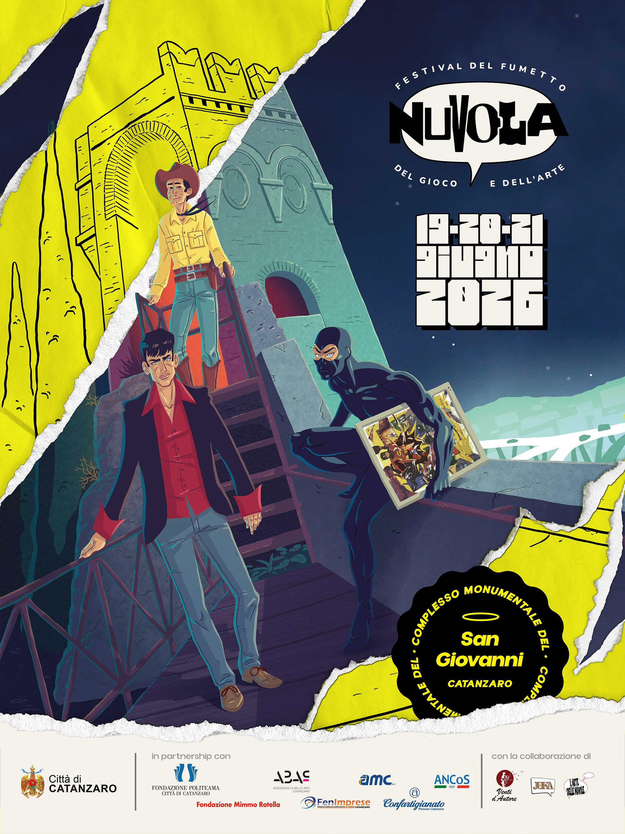 Manifesto Nuvola Comics 2026 - Disegni del Destino di Stefano Orsetti